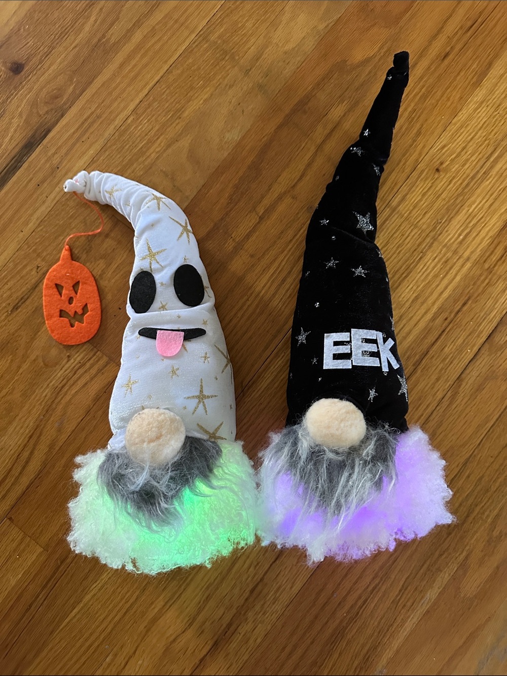 Halloween Ghost EEK Witch Light Up Gnomes Bundle